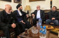 دیدار سیدعلی خمینی، با خانواده شهید سید حسن نصرالله