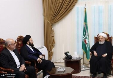 سید علی خمینی با نایب رئیس مجلس اعلای شیعیان لبنان دیدار کرد