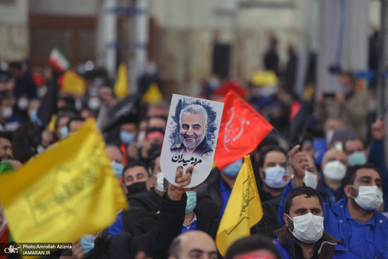 اجتماع کارگران به مناسبت دومین سالگرد شهادت حاج قاسم سلیمانی در حرم امام خمینی(س)