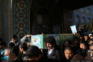 مراسم تشییع پیکر پنج شهید مدافع حرم حضرت زینب (س) در قم