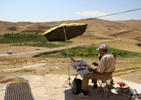 جلوه نمایی میراث جهانی تخت سلیمان در بوم نقاشان تهرانی