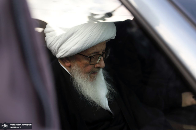 دسته عزاداری روز شهادت حضرت زهرا (س) با حضور آیت الله العظمی وحید خراسانی