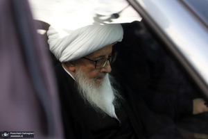 دسته عزاداری روز شهادت حضرت زهرا (س) با حضور آیت الله العظمی وحید خراسانی