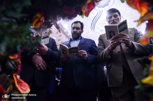 تجدید میثاق جمعی از قهرمانان ،پهلوانان و هنرمندان پیشکسوت با آرمان های حضرت امام(س)