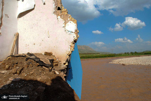 خسارت سیل به شهر «ویسیان» استان لرستان