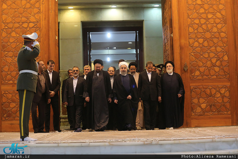تجدید میثاق رئیس جمهور و هیات دولت با آرمان حضرت امام(س) 