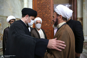 مراسم تشییع و خاکسپاری حجت الاسلام و المسلمین حسین اشرفی اصفهانی در حرم مطهر امام خمینی
