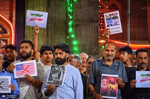 محکومیت حمله وحشیانه صهیونیست‌ها به ایران توسط مردم کشمیر