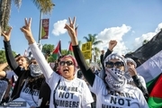 راهپیمایی مردم لس آنجلس در حمایت از آتش بس در غزه 
