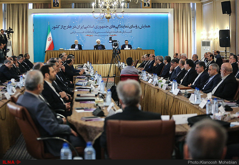 حضور روحانی در همایش روسای نمایندگی های جمهوری اسلامی ایران در خارج از کشور