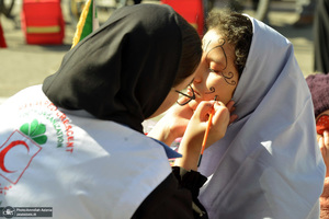 آئین آغاز طرح ملی خدمات نوروزی جمعیت هلال احمر در جوار حرم مطهر امام خمینی (س)