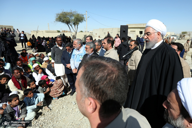 بازدید رئیس جمهور از مناطق سیلزده استان سیستان و بلوچستان