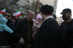 حضور سید حسن خمینی در اجتماع بزرگ مردم تهران