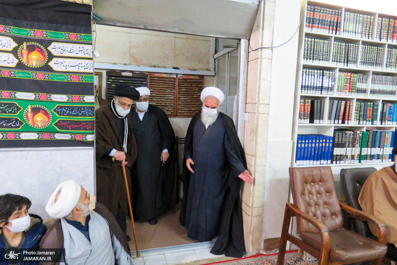 مراسم عزاداری و سوگواری ایام فاطمیه در دفتر آیت الله العظمی صانعی (ره)