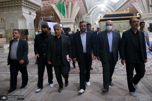 مراسم تودیع و معارفه رئیس حوزه قضایی بخش آفتاب در حرم امام خمینی