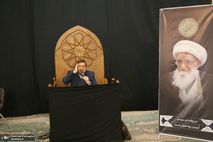 حضور مراجع و علما در مسجد امام حسن عسکری(ع) در پی ارتحال آیت الله العظمی صافی(ره)