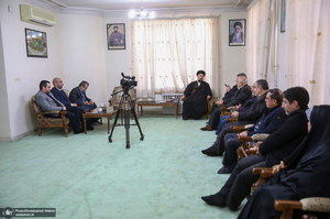 دیدار اعضای شورای مرکزی حزب اعتماد ملی با سید حسن خمینی