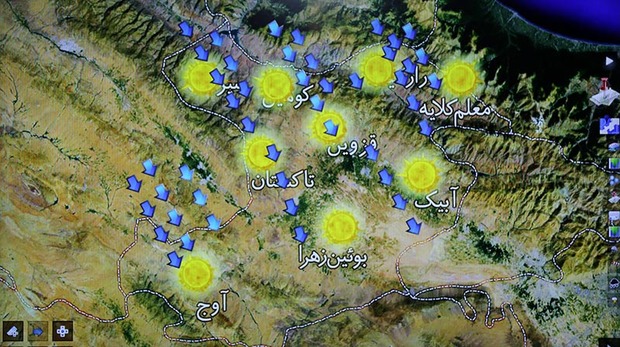 دمای هوا در قزوین کاهش پیدا می کند