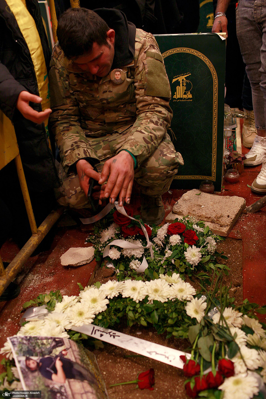 مراسم تشییع شهدای حزب الله در بیروت