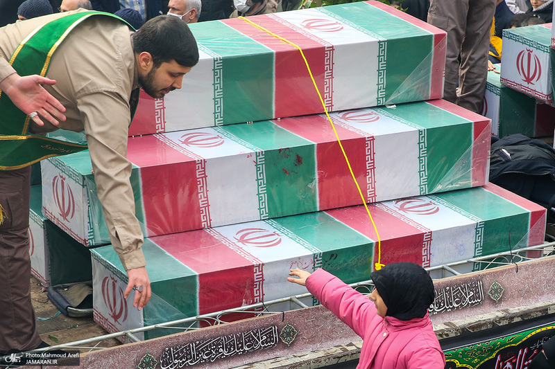 مراسم تشییع 200 شهید گمنام دفاع مقدس در تهران -2