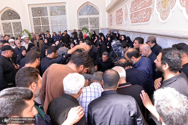 مراسم خاکسپاری پیرغلام اهل بیت(ع) حاج مصطفی طالبی در جوار حرم امام خمینی(س)