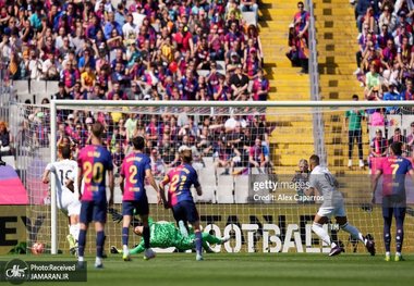 الکلاسیکو| عکس و ویدیوی گل اول رئال مادرید به بارسلونا توسط امباپه