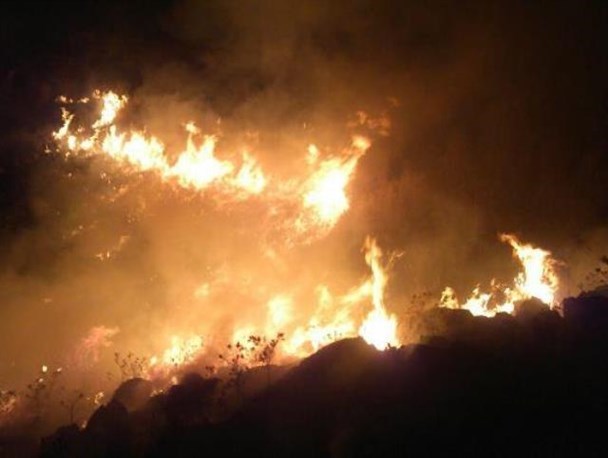 بخشی از اراضی روستای زاجکان طارم سفلی دچار حریق شد