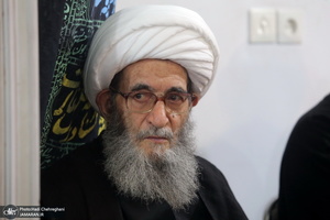 عزاداری شهادت حضرت فاطمه(س) در بیت آیت الله دوستی زنجانی با حضور سید حسن خمینی