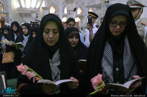 تجدید میثاق کارکنان بانک های ملت و مهر اقتصاد با آرمان های حضرت امام(س)