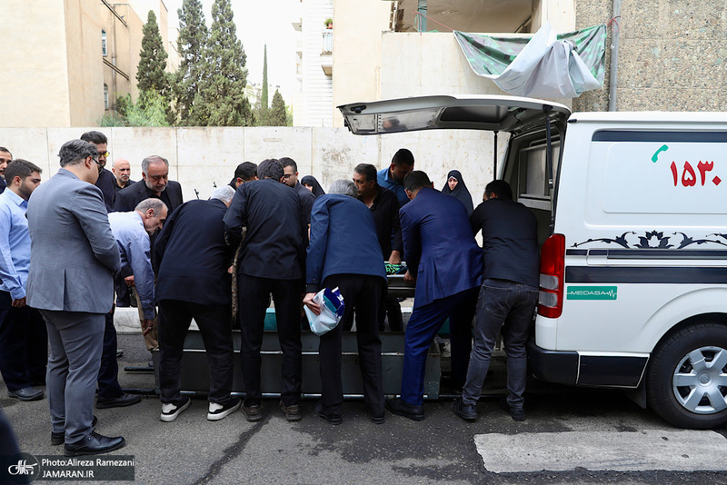 مراسم تشييع مادر غلامعلی حداد عادل