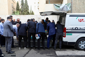 مراسم تشييع مادر غلامعلی حداد عادل