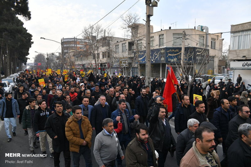 راهپیمایی مردم سراسر کشور در محکومیت ترور سردار قاسم سلیمانی 