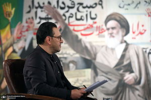 پشت صحنه برنامه تلویزیونی «صف اول» با حضور سید حسن خمینی