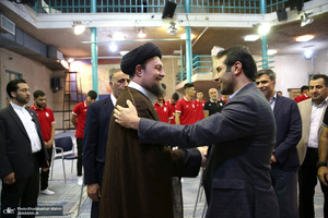دیدار اعضای تیم ملی فوتبال نوجوانان ایران با سید حسن خمینی