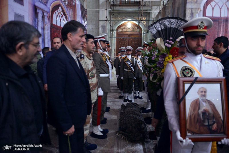 تشییع و خاکسپاری پیکر حجت الاسلام والمسلمین شیخ علی اکبرمهربان در جوار حرم مطهر حضرت امام خمینی(س)