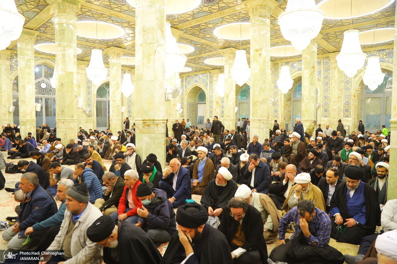 مراسم ترحیم و بزرگداشت آیت الله سید محمدعلی شیرازی در مسجد اعظم قم