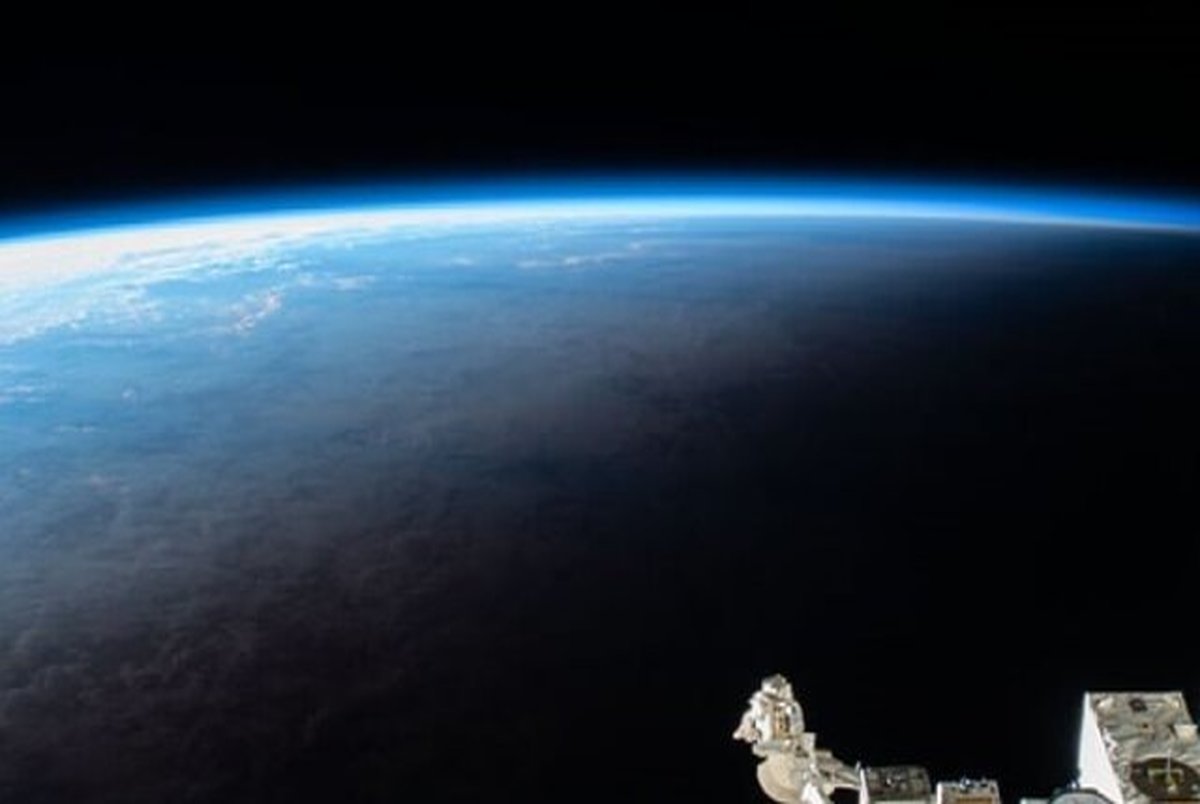 تصویری از زمین از ایستگاه فضایی بین‌المللی