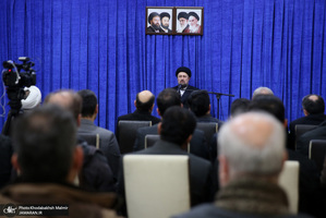 دیدار رئیس سازمان اسناد و کتابخانه ملی ، معاونین ومدیران با سید حسن خمینی