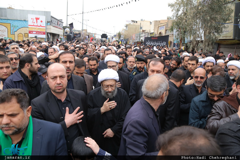 عزاداری و پیاده روی آیت الله وحید خراسانی همزمان با سالروز شهادت حضرت زهرا(س) 