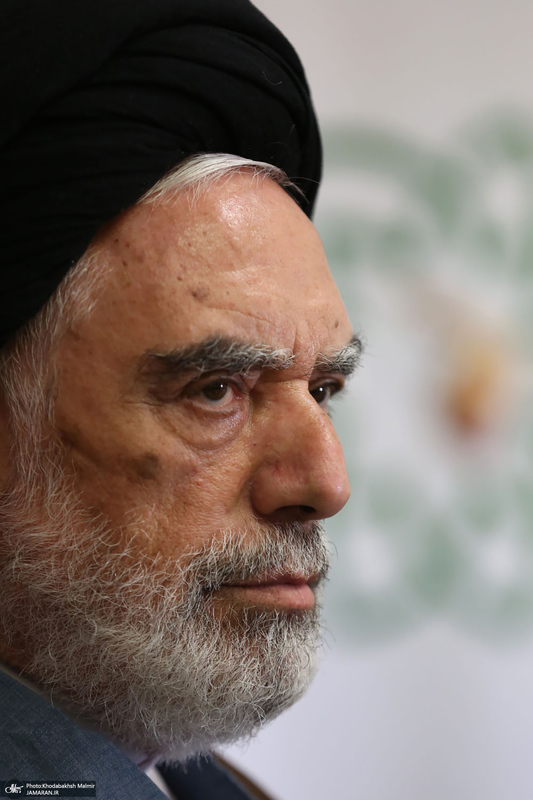 دیدار سرپرست موسسه تنظیم و نشر آثار امام خمینی(س) با مدیر حوزه علمیه خراسان / سید مصباح عاملی