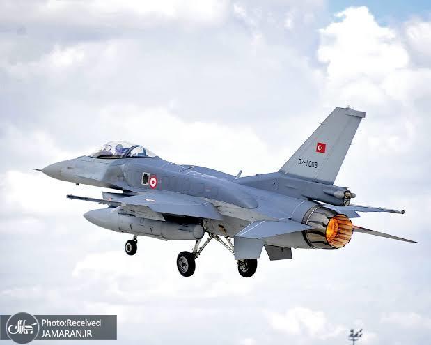 جنگنده F-16 ترکیه سقوط کرد + فیلم