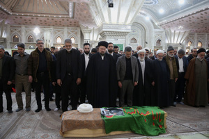 مراسم تشییع حجت الاسلام حاج شیخ مصطفی قنبرپور در حرم امام خمینی (س)