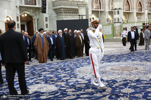 مراسم تجدید میثاق قوه‌ قضائیه با آرمان‌های امام خمینی(س) در حرم امام،