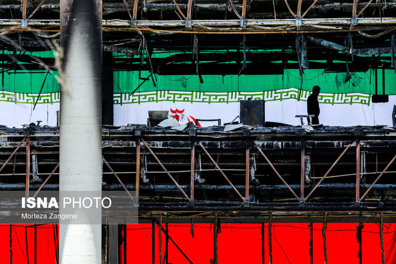 تصاویری از ساختمان شیشه‌ای سازمان صدا و سیما پس از تجاوز وحشیانه رژیم صهیونیستی