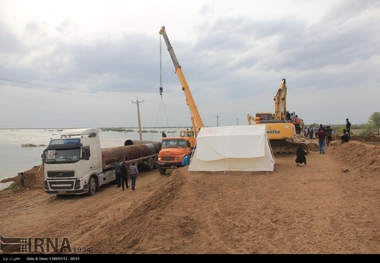 شکستگی زهکش‌های ۲ روستای دشت آزادگان ترمیم شد