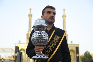 مراسم تعویض پرچم حرم حضرت معصومه (س) در شب اول ماه محرم‎‎