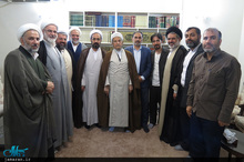 دیدار مدیران موسسه تنظیم و نشر آثار امام خمینی(س) نمایندگی قم با جمعی از مراجع و علما