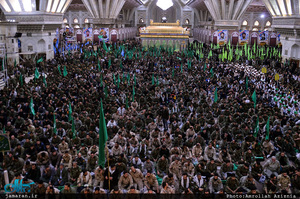 مراسم بزرگداشت هفته بسیج در حرم مطهر امام خمینی(س)
