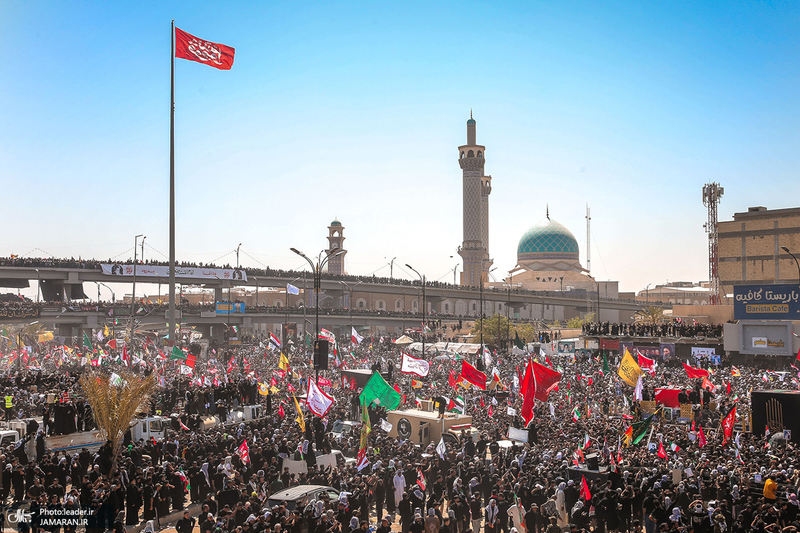 تشییع پیکر مطهر رهبر شهید در نجف اشرف