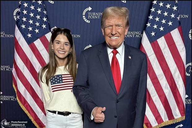 ترامپ از نوه اش تعریف کرد! + فیلم